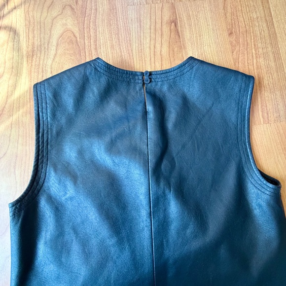Bloomingdales BCBGMAXAZRIA Women’s Sheridan Faux Leather Sleeveless Black SizeXS - Picture 11 of 12